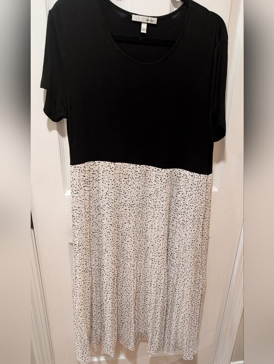 WD.NY Dresses & Skirts - WD.NY Black & White Chiffon Dress Size XL